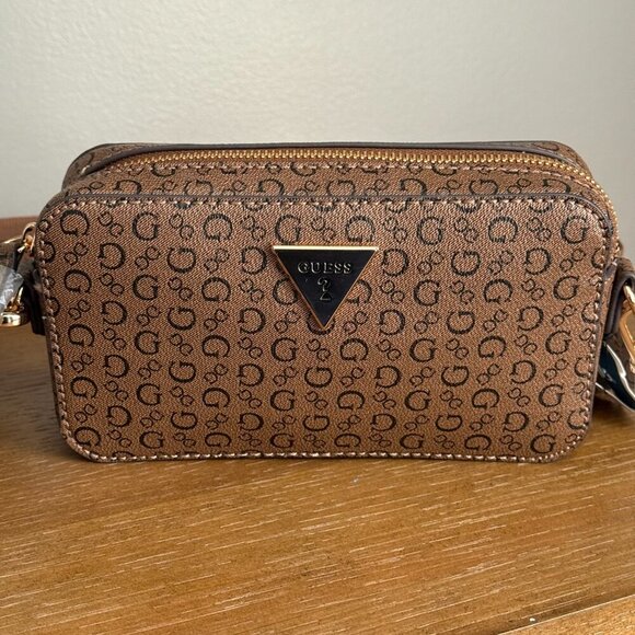 Guess Handbags - Guess Brown Logo Crossbody Handbag NWT